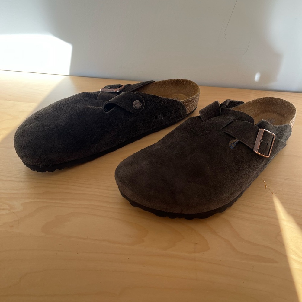 Birkenstock Brown Suede Mules - Picture 6 of 10